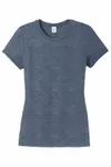 District Women's Perfect Tri Tee. DM130L Navy Frost