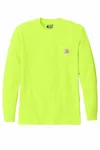 Carhartt Workwear Pocket Long Sleeve T-Shirt. CTK126 Brite Lime
