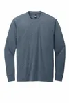 District Perfect Blend CVC Long Sleeve Tee DT109 Heathered Navy