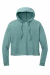 District Donna Perfect Tri Midi Felpa con cappuccio a maniche lunghe DT1390L Blu Eucalipto Heathered