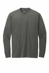 District Perfect Blend CVC Long Sleeve Tee DT109 Heathered Charcoal