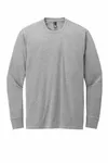 District Perfect Blend CVC Long Sleeve Tee DT109 Light Heather Grey
