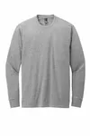District Perfect Blend CVC Long Sleeve Tee DT109 GREY FROST