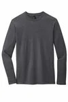 District Very Important Tee Long Sleeve. DT6200 Heathered Charcoal