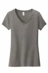 T-shirt Very Important de District pour femmes, col en V. DT6503 GRIS FROST
