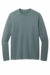 District Wash Langarm-T-Shirt DT2103 Tiefes Stahlblau