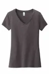 T-shirt Very Important de District pour femmes, col en V. DT6503 Fusain chiné