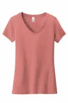 T-shirt Very Important de District pour femmes, col en V. DT6503 Blush Frost