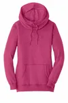District Women's Lightweight Fleece Hoodie. DM493 Rosa Azalee mit Heidekraut