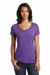 T-shirt Very Important de District pour femmes, col en V. DT6503 Lavande poussiéreuse