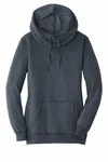 District Women's Lightweight Fleece Hoodie. DM493 Marineblau meliert