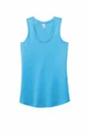 District Women's Perfect Tri Racerback Tank. DM138L Türkis Frost