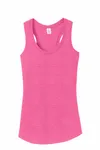 District Women's Perfect Tri Racerback Tank. DM138L Fuchsia Frost
