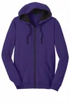 District The Concert Fleece Full-Zip Hoodie. DT800 PURPLE
