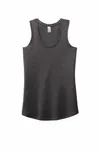 District Women's Perfect Tri Racerback Tank. DM138L Heathered Charcoal