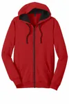 District The Concert Fleece Full-Zip Hoodie. DT800 New Red