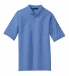Port Authority Silk Touch Polo with Pocket. K500P Ultramarine Blue