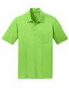 Port Authority Silk Touch Performance Pocket Polo. K540P Lime