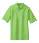 Port Authority Silk Touch Polo with Pocket. K500P Lime