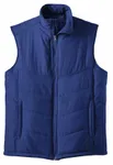 Port Authority Puffy Vest. J709 Mediterranean Blue/ Black