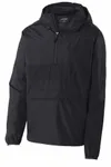 Anorak à poche zippée Sport-Tek. JST65 Noir/ Noir