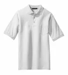 Port Authority Silk Touch Polo with Pocket. K500P WHITE