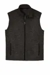 Port Authority Sweater Fleece Vest F236 Black Heather