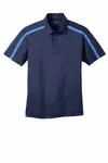 Polo Port Authority Silk Touch Performance Colorblock Stripe. K547 Blu navy/carolina