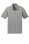 Port Authority Silk Touch Performance Pocket Polo. K540P Gusty Grey