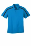 Polo Port Authority Silk Touch Performance Colorblock Stripe. K547 Blu brillante/Nero