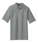 Port Authority Silk Touch Polo with Pocket. K500P COOL GREY