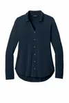 Port Authority Women's Luxe Knit Button Tunic LK5602 River Blue Navy