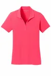 Port Authority Women's Cotton Touch Performance Polo. L568 HOT CORAL