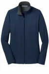 Giacca donna Port Authority Vertical Texture Full-Zip. L805 Blu regata/grigio ferro