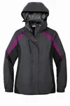 Port Authority Women's Colorblock 3-in-1 Jacket. L321 Magnet/ Black/ Very Berry