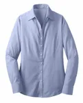 Port Authority Women's Crosshatch Pflegeleichtes Hemd. L640 CHAMBRAY BLAU