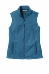 Port Authority Women's Sweater Fleece Vest L236 Medium Blue Heather