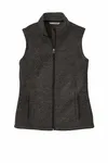 Port Authority Women's Sweater Fleece Vest L236 Black Heather