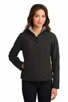 Giacca Glacier Soft Shell da donna di Port Authority. L790 Grigio fumo/Cromo