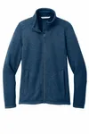 Port Authority Women's Arc Sweater Fleece Jacket L428 Insignia Blue Heather