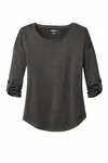 OGIO Frauen Gravitate Scoop 3/4-Ärmel . LOG141 Dunkel Heather Grey