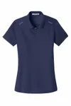 Port Authority Women's Pinpoint Mesh Zip Polo. L580 TRUE NAVY