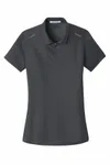 Port Authority Women's Pinpoint Mesh Zip Polo. L580 Battleship Grey