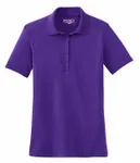 Sport-Tek Women's Dry Zone Raglan Accent Polo. L475 PURPLE