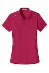 Port Authority Women's Pinpoint Mesh Zip Polo. L580 Dark Fuchsia