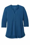 Port Authority Donna UV Choice Pique Henley LK750 Blu vero