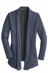 Cardigan Interlock da donna Port Authority. L807 Estate Blue Heather/ Charcoal Heather