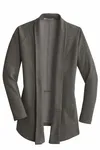 Cardigan Interlock da donna Port Authority. L807 Grigio antracite/grigio medio