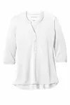 Port Authority Donna UV Choice Pique Henley LK750 BIANCO