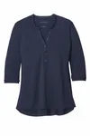 Port Authority Donna UV Choice Pique Henley LK750 VERO NAVIGLIO